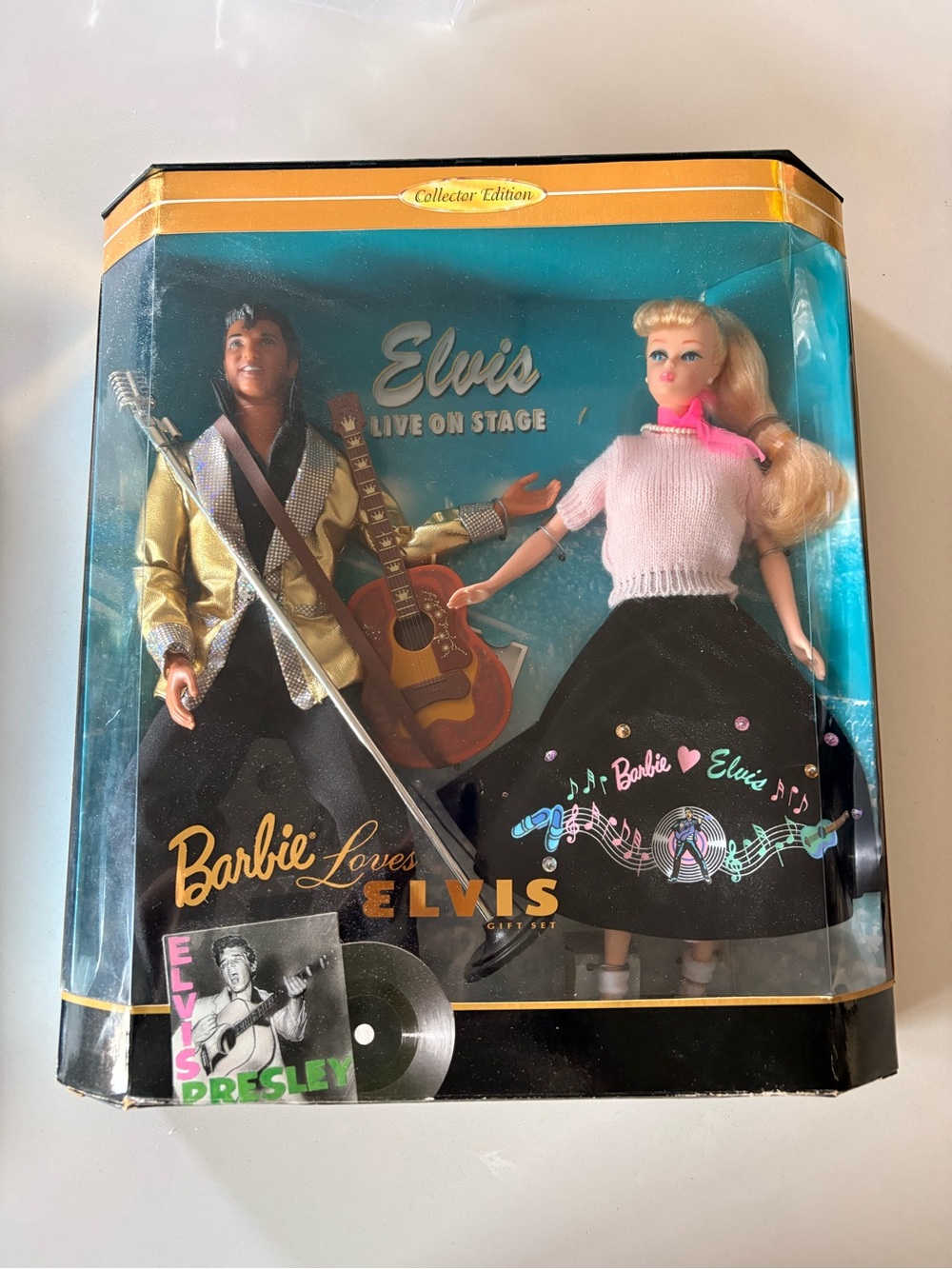 Barbie Loves Elvis Collector Edition Doll Set - Blonde & Gold